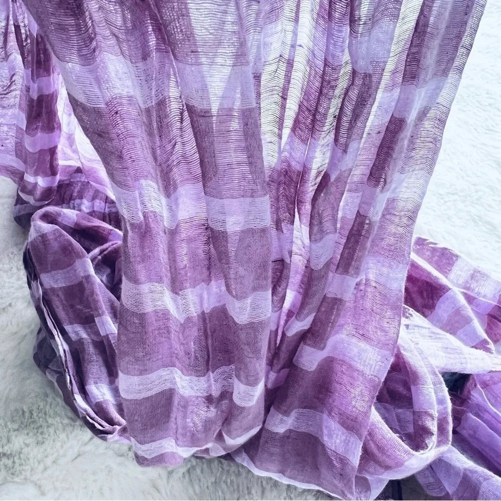 20”x68” Lavender Silk/Cotton Scarf.